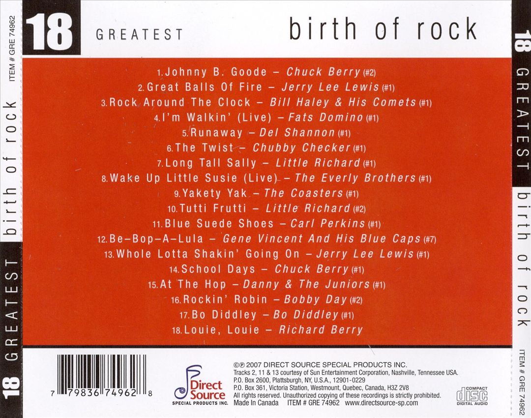 Birth of Rock: 18 Greatest cover art