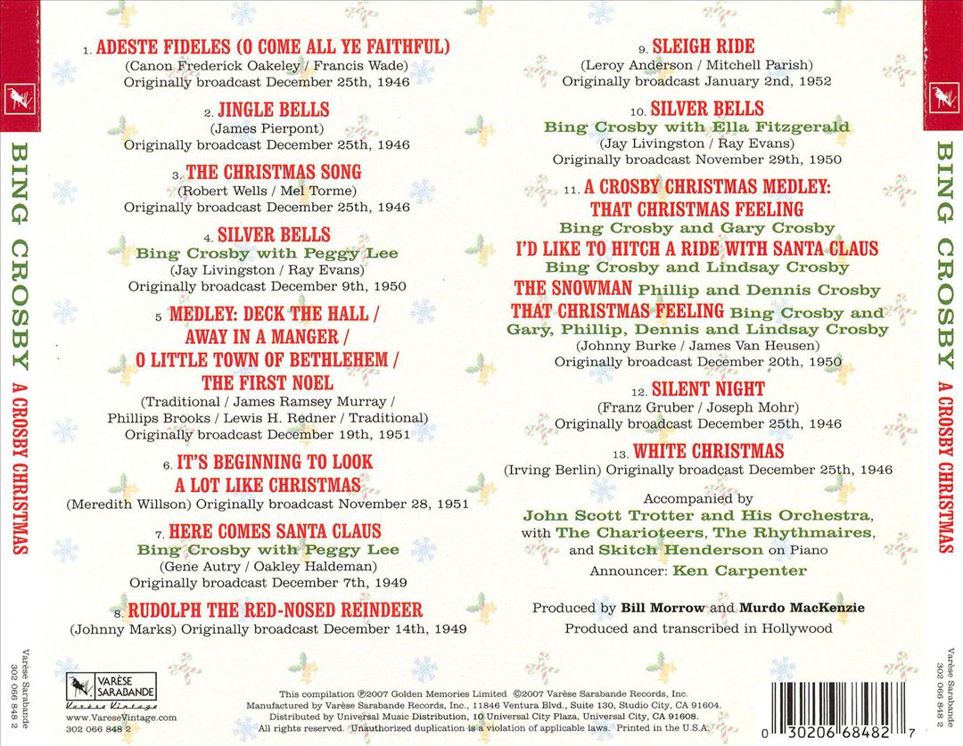 Crosby Christmas cover art