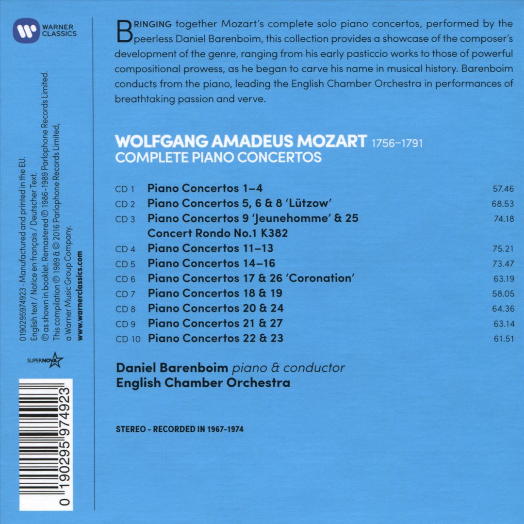 Mozart: The Complete Piano Concertos cover art