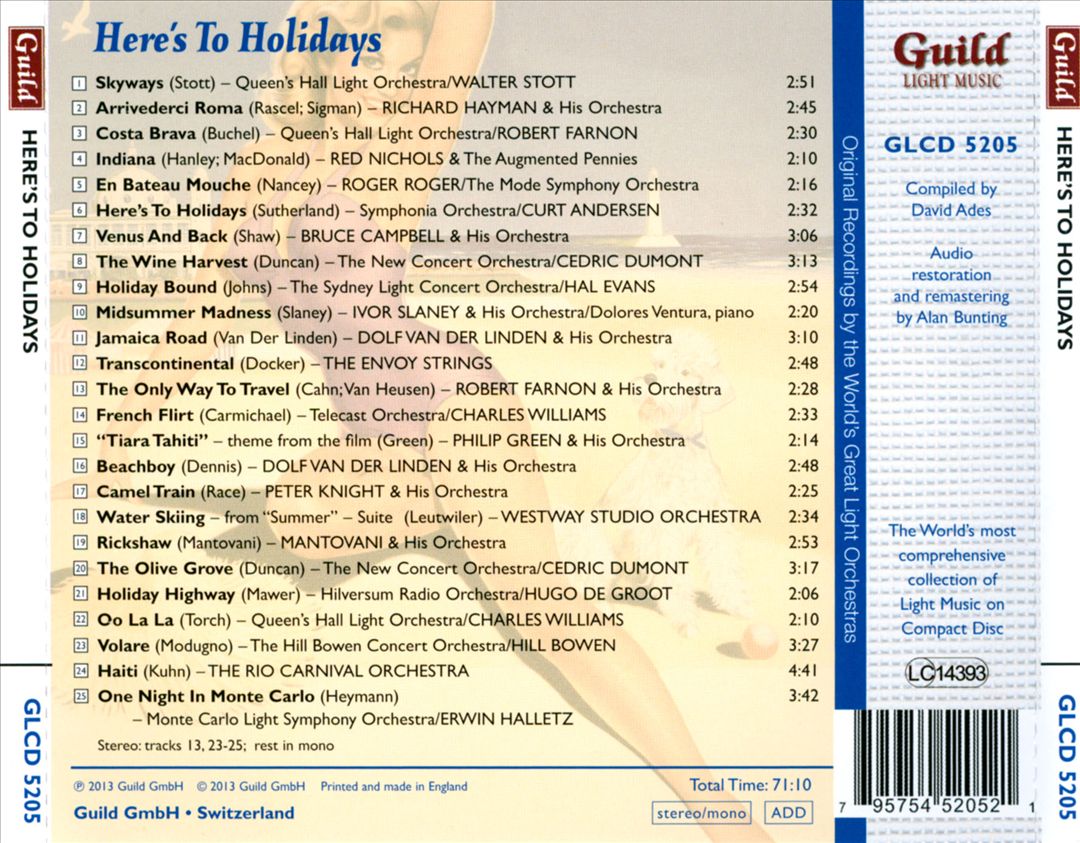 Golden Age of Light Music: Here's to Holidays cover art