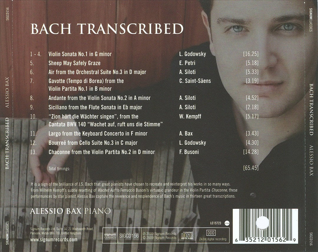 Bach: Transcribed cover art