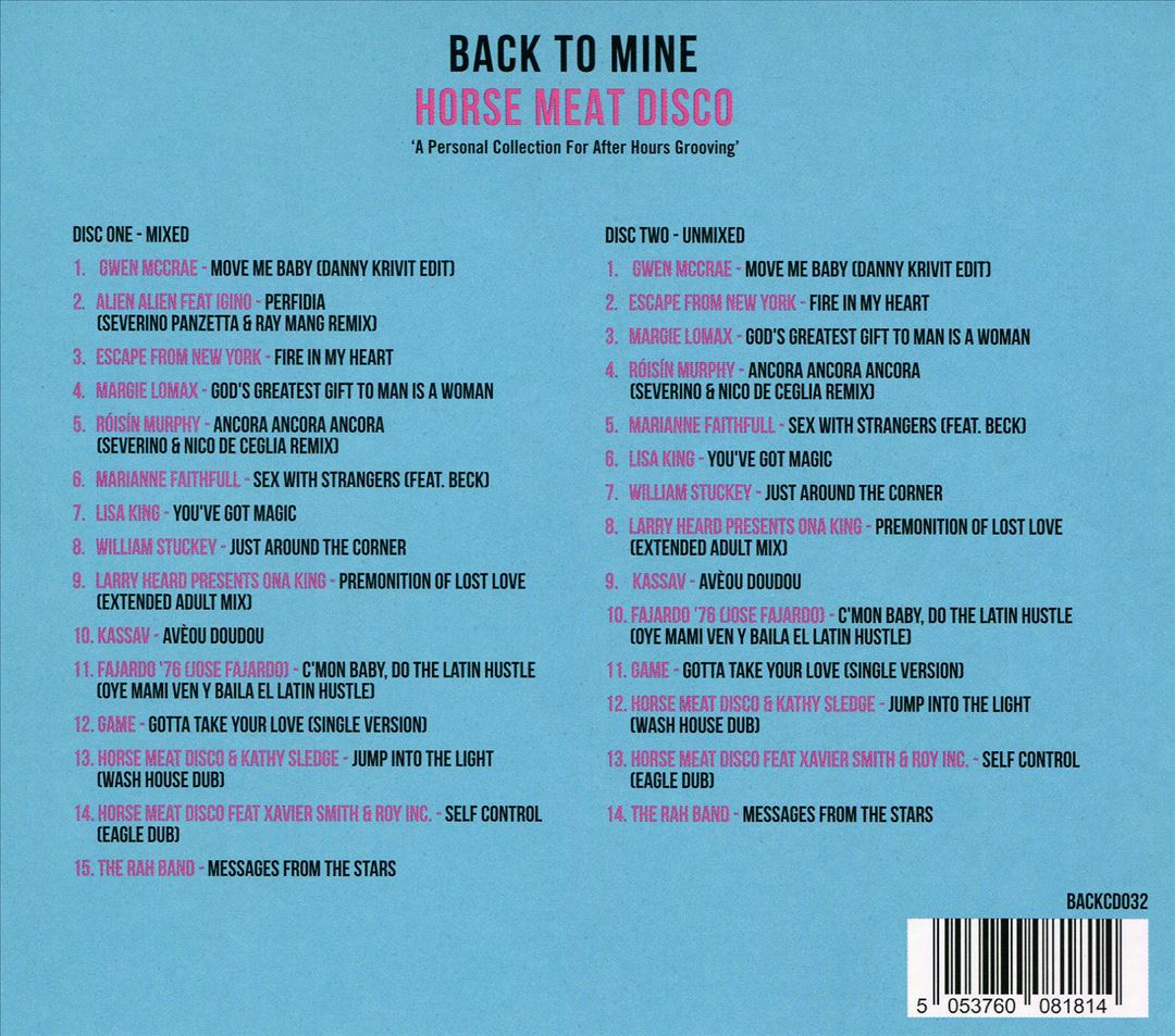 Back to Mine cover art
