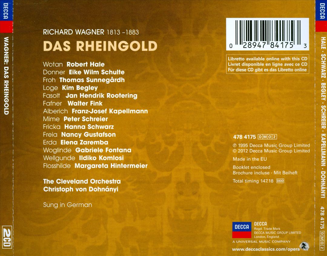 Wagner: Das Rheingold cover art