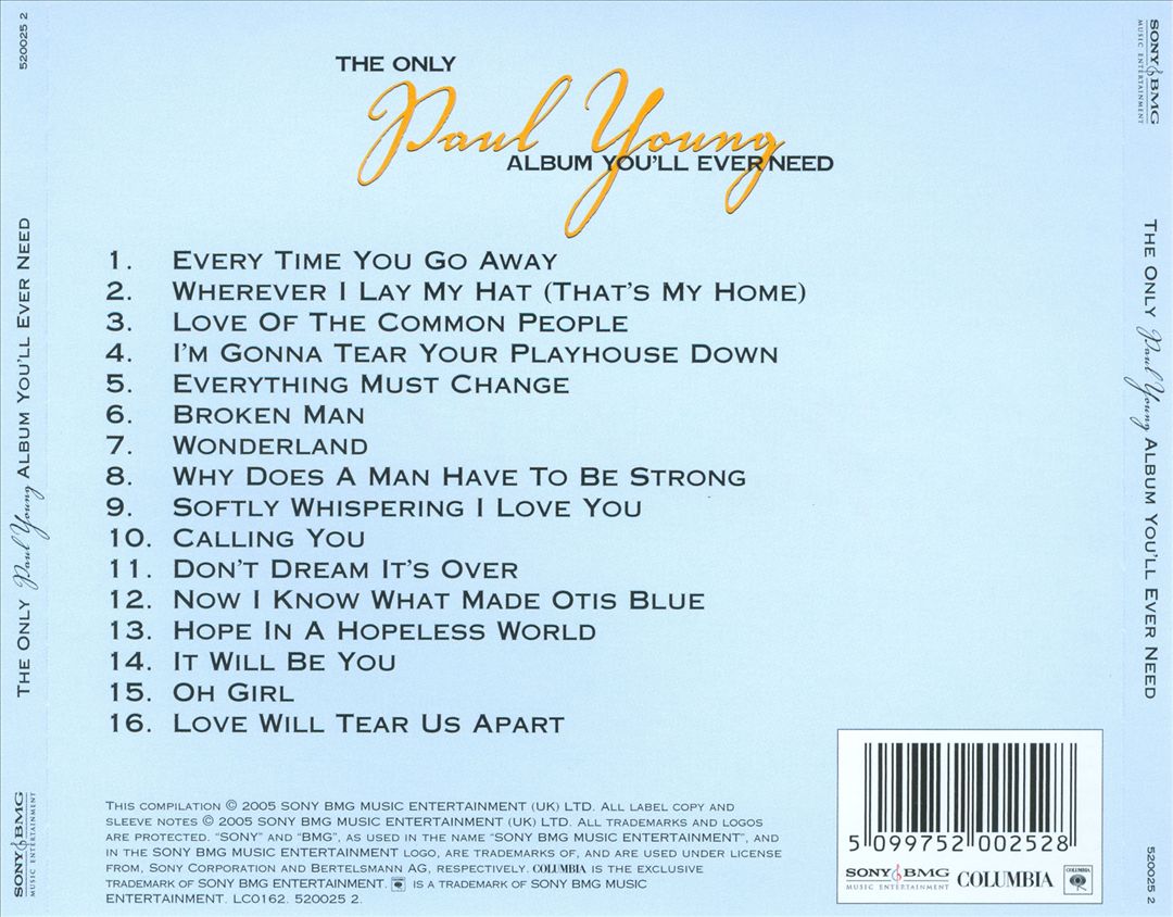 Only Paul Young Album You'll Ever Need cover art