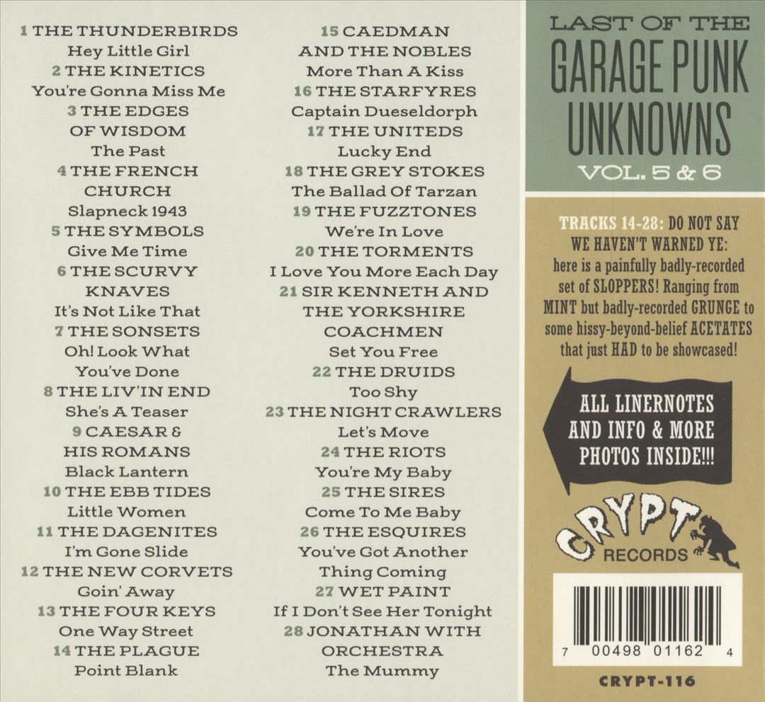 Last of the Garage Punk Unknowns, Vol. 5-6 cover art