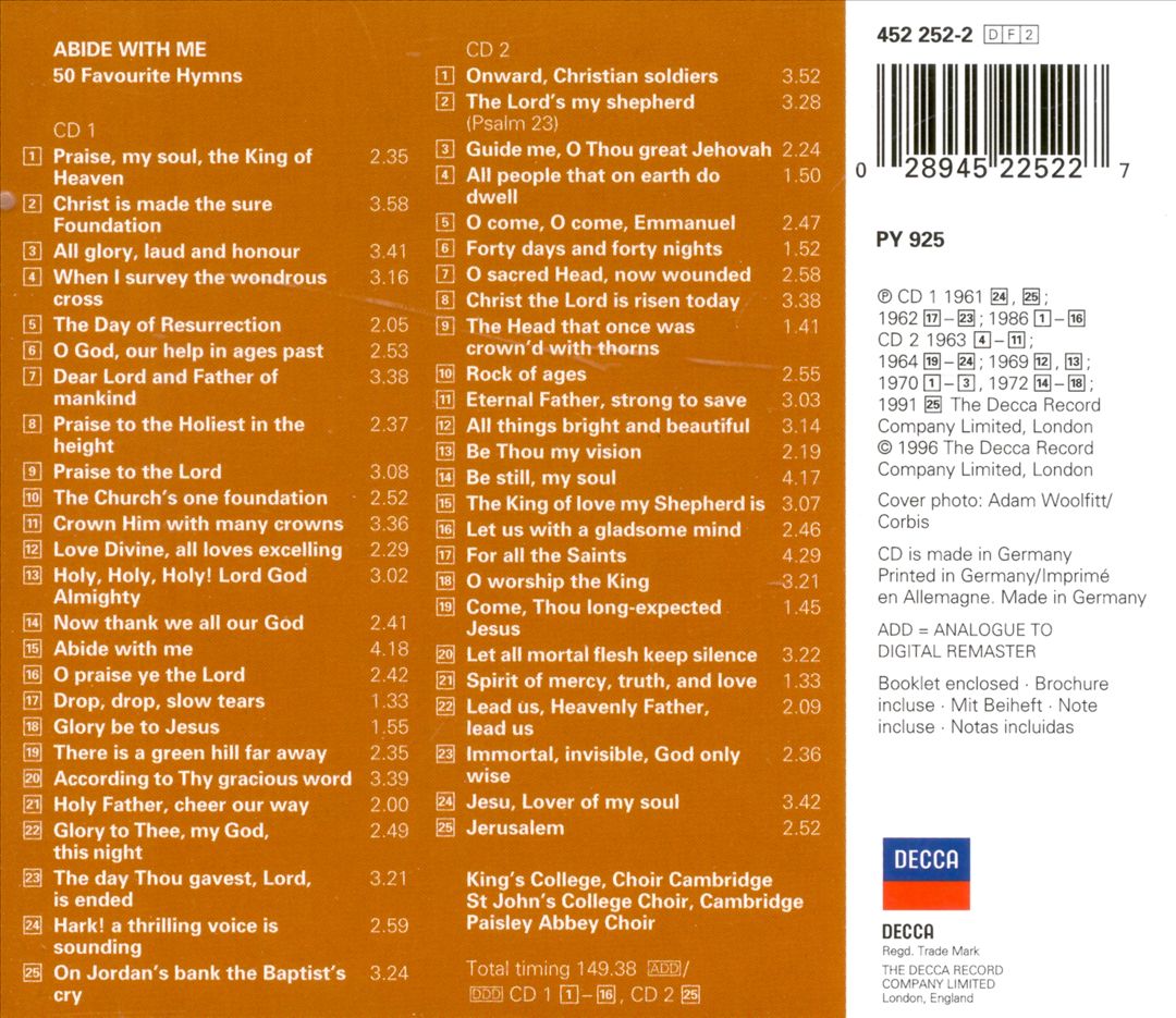 Abide with Me: 50 Favorite Hymns cover art
