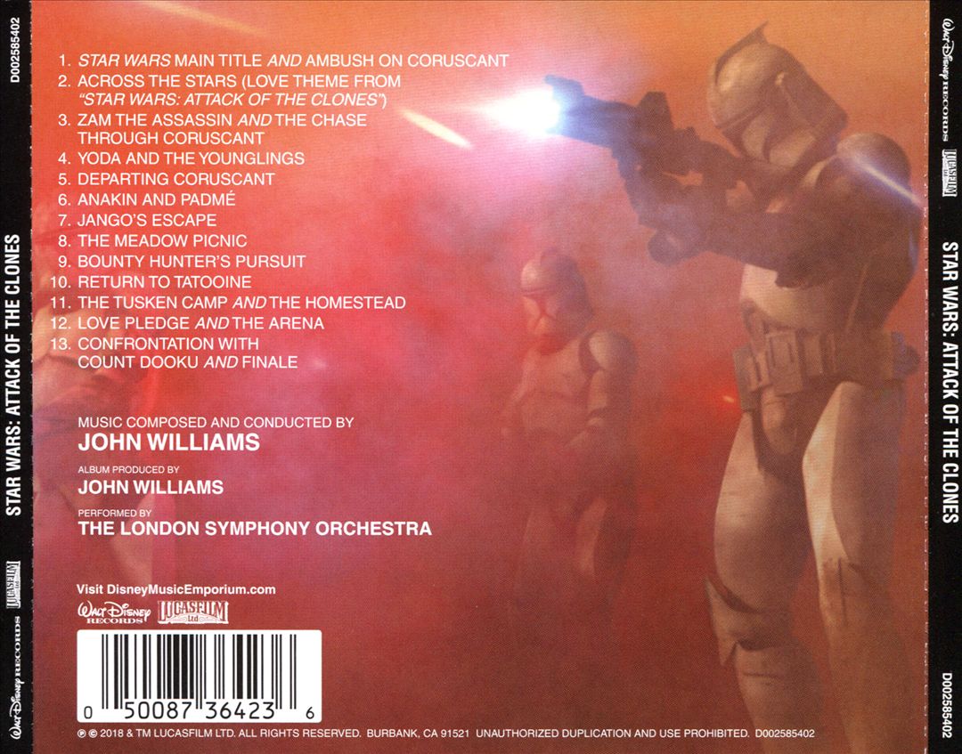Star Wars Episode II: Attack of the Clones [Original Motion Picture Soundtrack] cover art