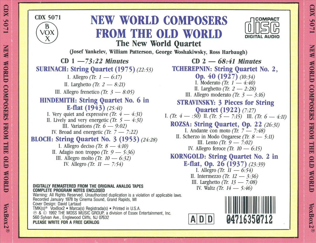 New World Composers from the Old World cover art