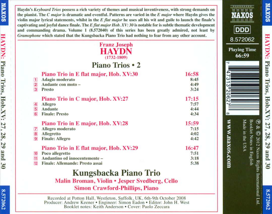 Haydn: Piano Trios Nos. 27-30 cover art