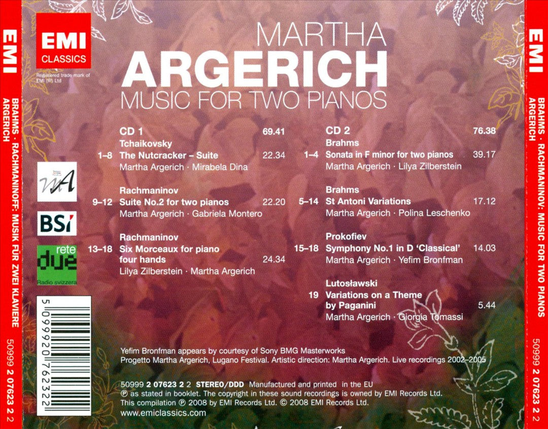 Music for Two Pianos: Brahms, Lutoslawski, Prokofiev, Rachmaninov, Tchaikovsky cover art