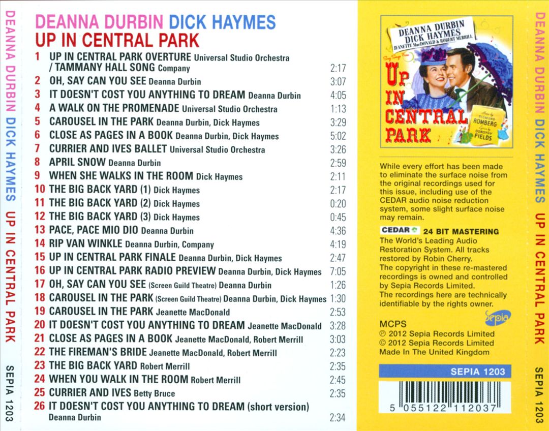 Up in Central Park cover art
