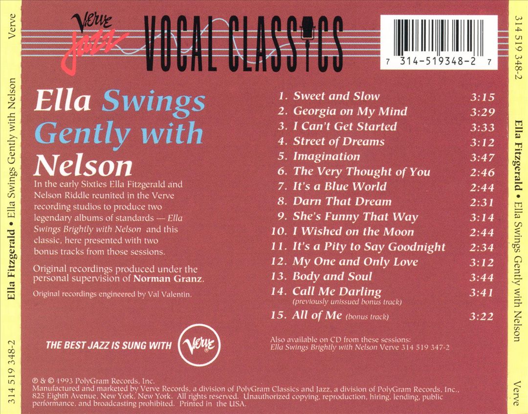 Ella Swings Gently with Nelson cover art