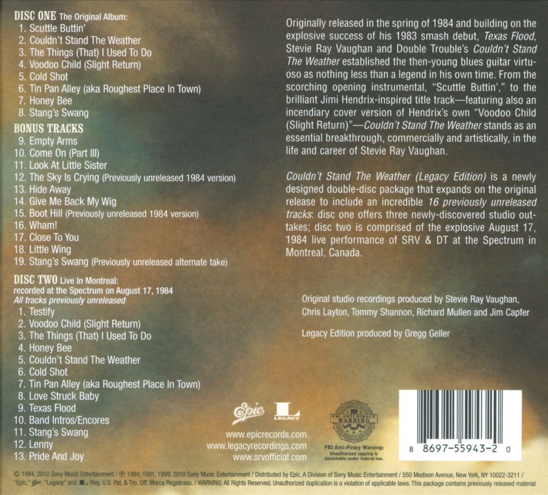Couldn't Stand the Weather [Legacy Edition] cover art