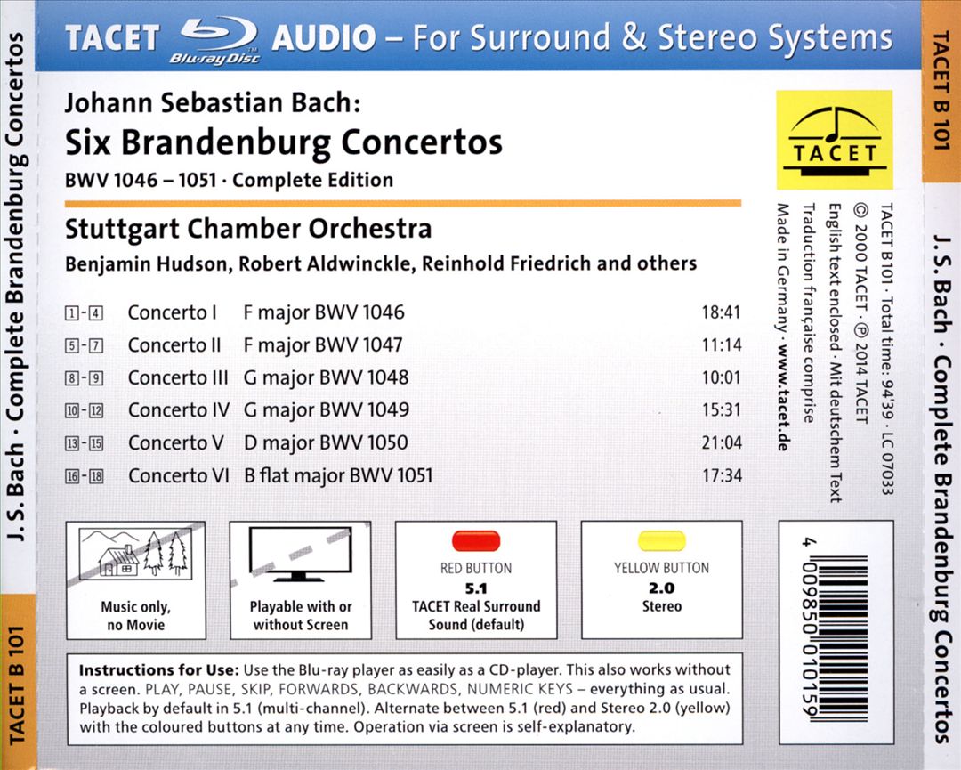 Johann Sebastian Bach: Six Brandenburg Concertos BWV 1046-1051 Complete Edition cover art