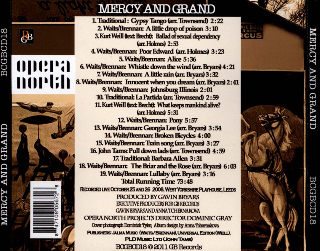 Mercy and Grand: The Music of Tom Waits & Kathleen Brennan cover art