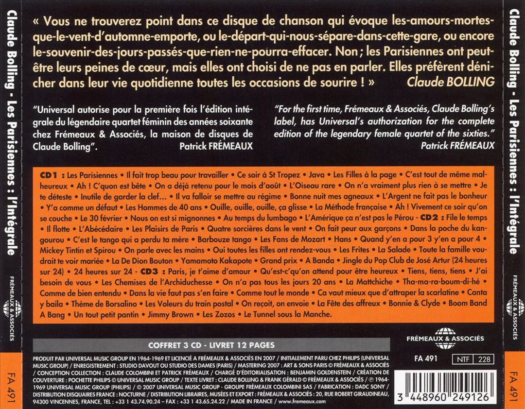 Parisiennes: l'Integrale cover art