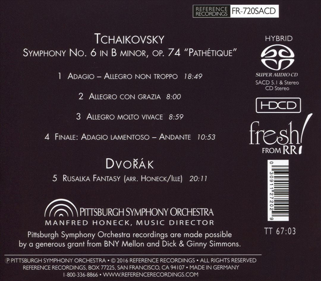 Tchaikovsky: Symphony No. 6; Dvorák: Rusalka Fantasy cover art