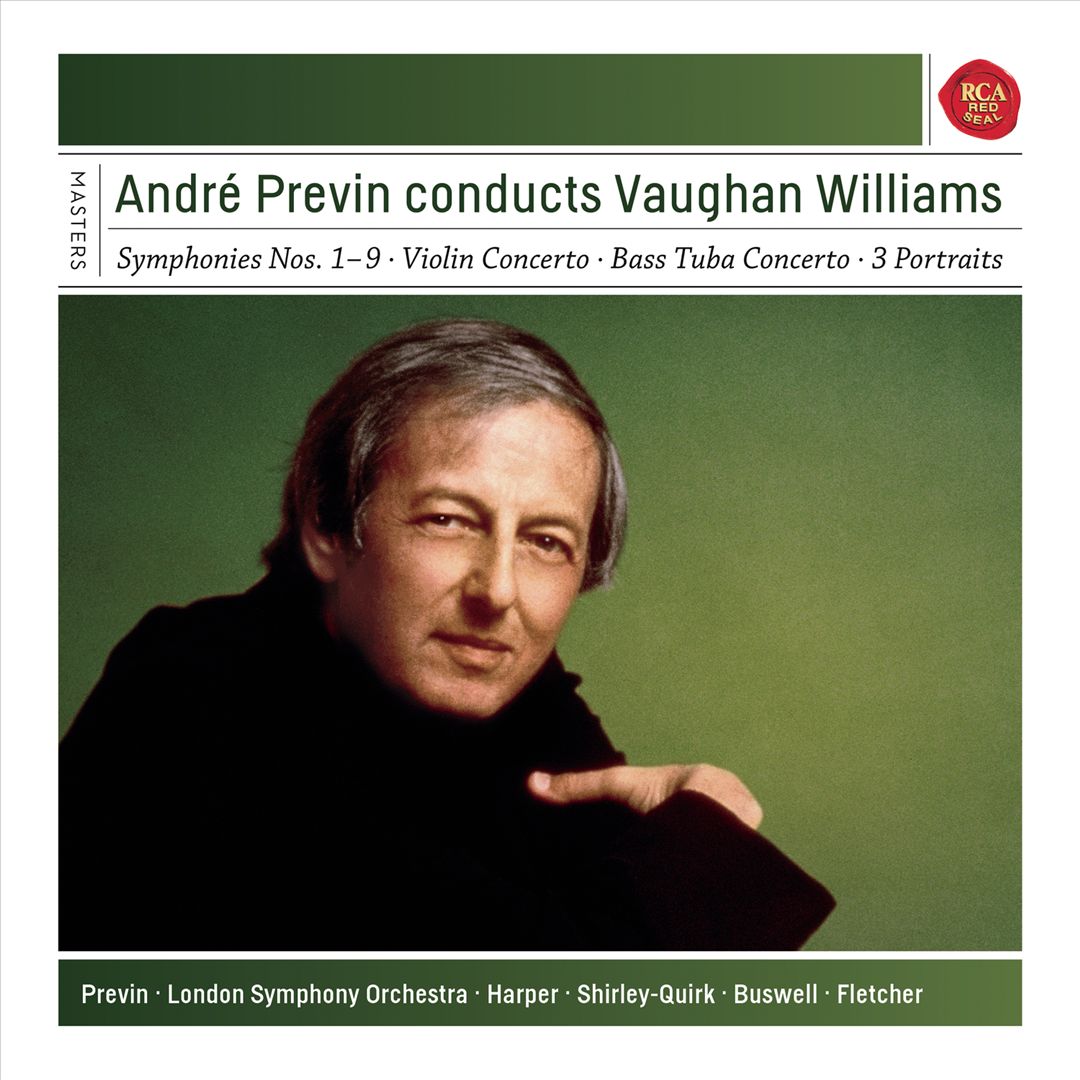 André Previn Conducts Vaughan Williams: Symphonies Nos. 1-9; Violin Concerto; Bass Tuba Concerto; 3 Portraits cover art