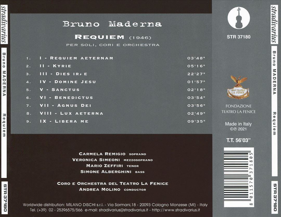 Bruno Maderna: Requiem cover art