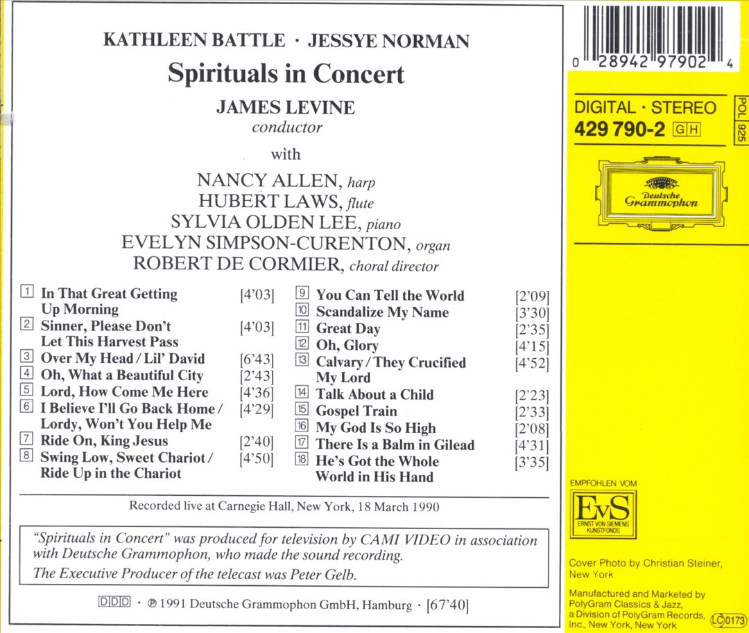 Spirituals in Concert cover art