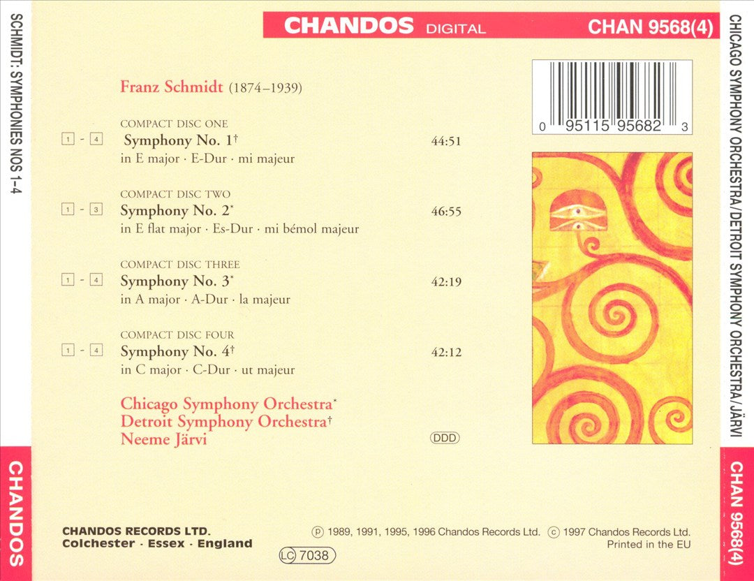 Franz Schmidt: Symphonies Nos. 1-4 cover art