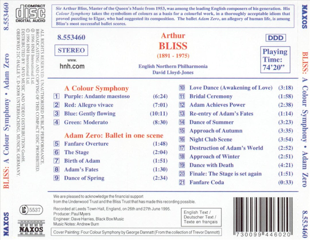 Bliss: A Colour Symphony; Adam Zero cover art