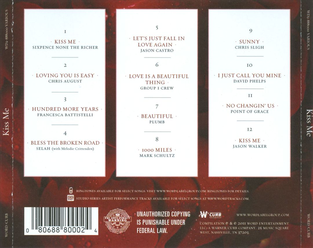 Kiss Me: Songs Of Love & Romance cover art
