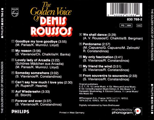 Golden Voice of Demis Roussos cover art