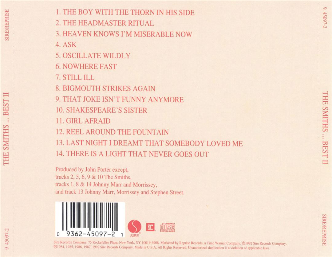 Best of the Smiths, Vol. 2 cover art