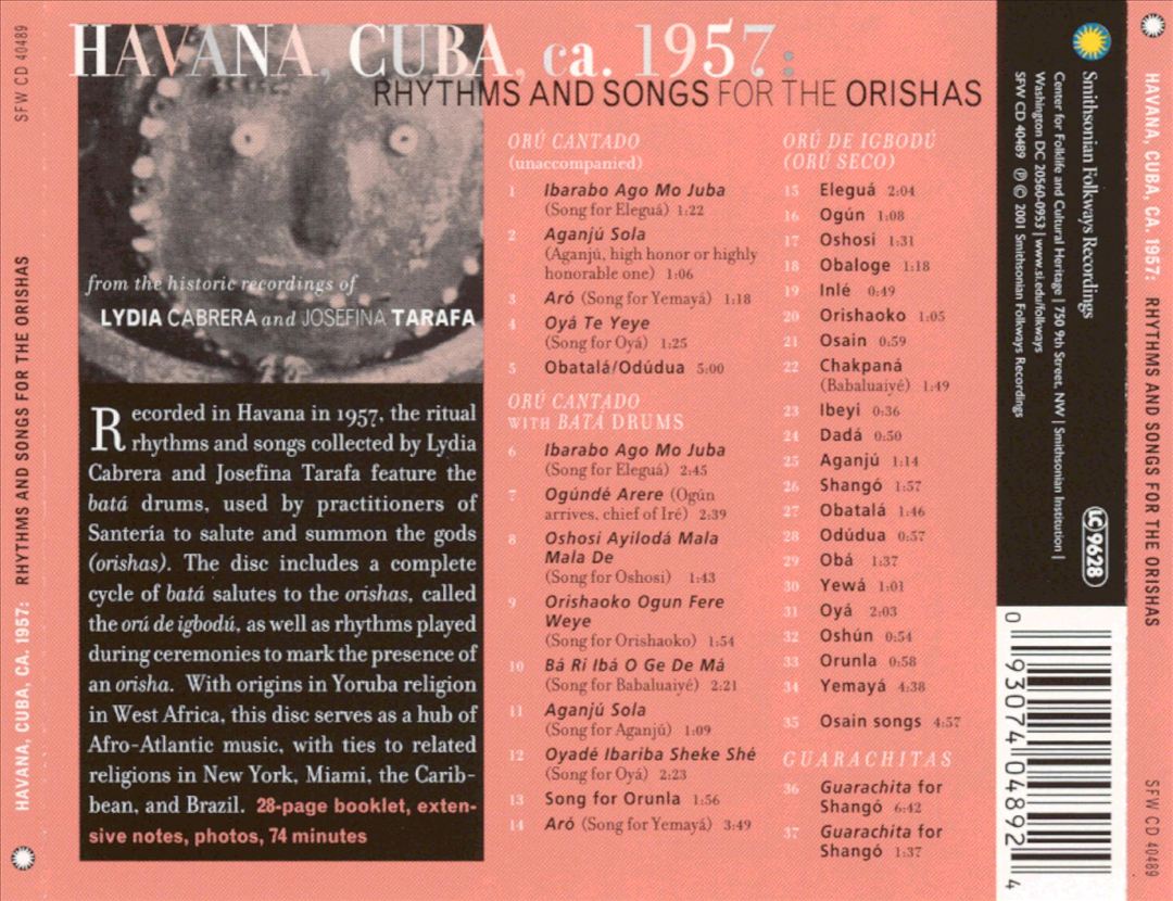 Havana Cuba ca. 1957: Rhythms & Songs for Orishas cover art