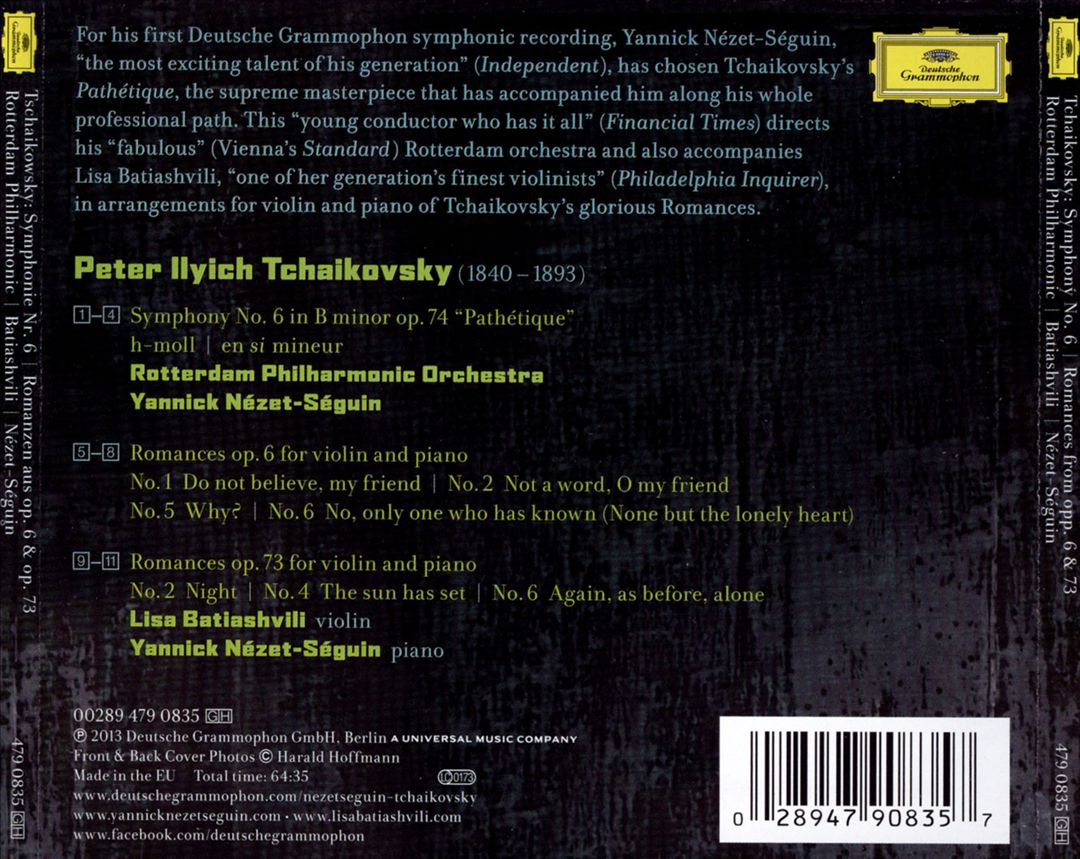 Tchaikovsky: Pathétique cover art