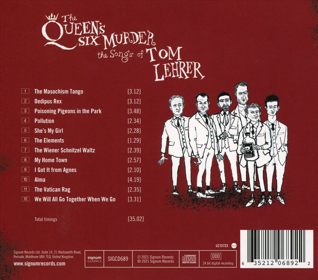 Queen's Six Murder the Songs of Tom Lehrer cover art
