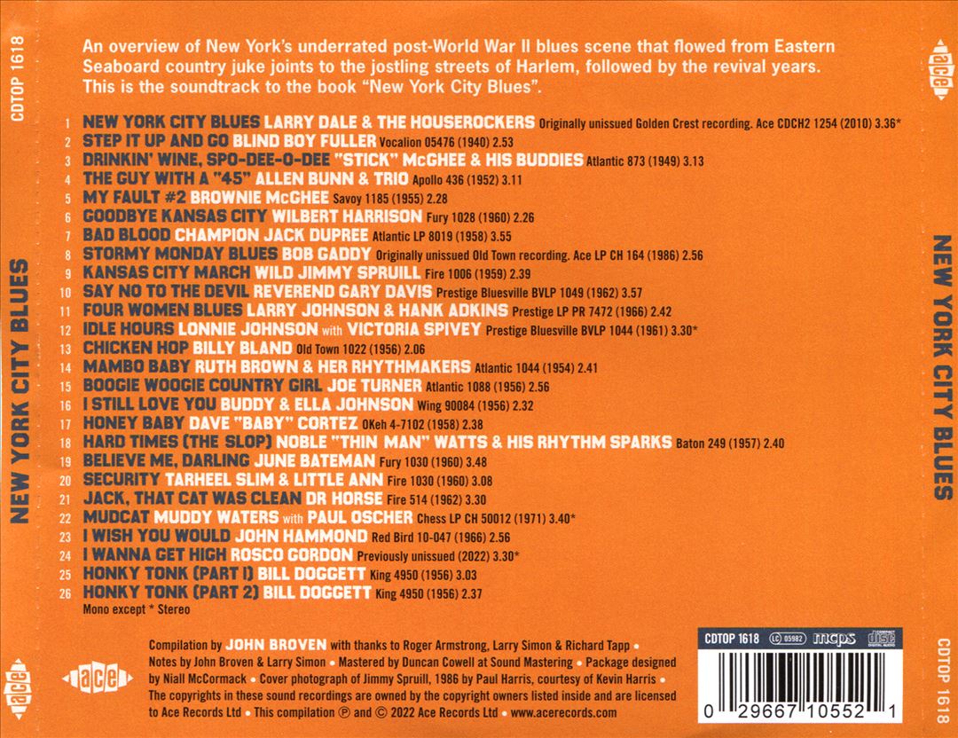 New York City Blues [Ace] cover art