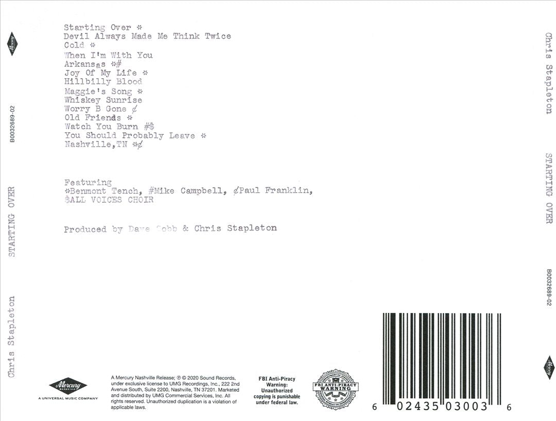 Starting Over cover art