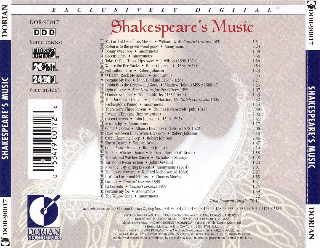 Shakespeare's Music cover art
