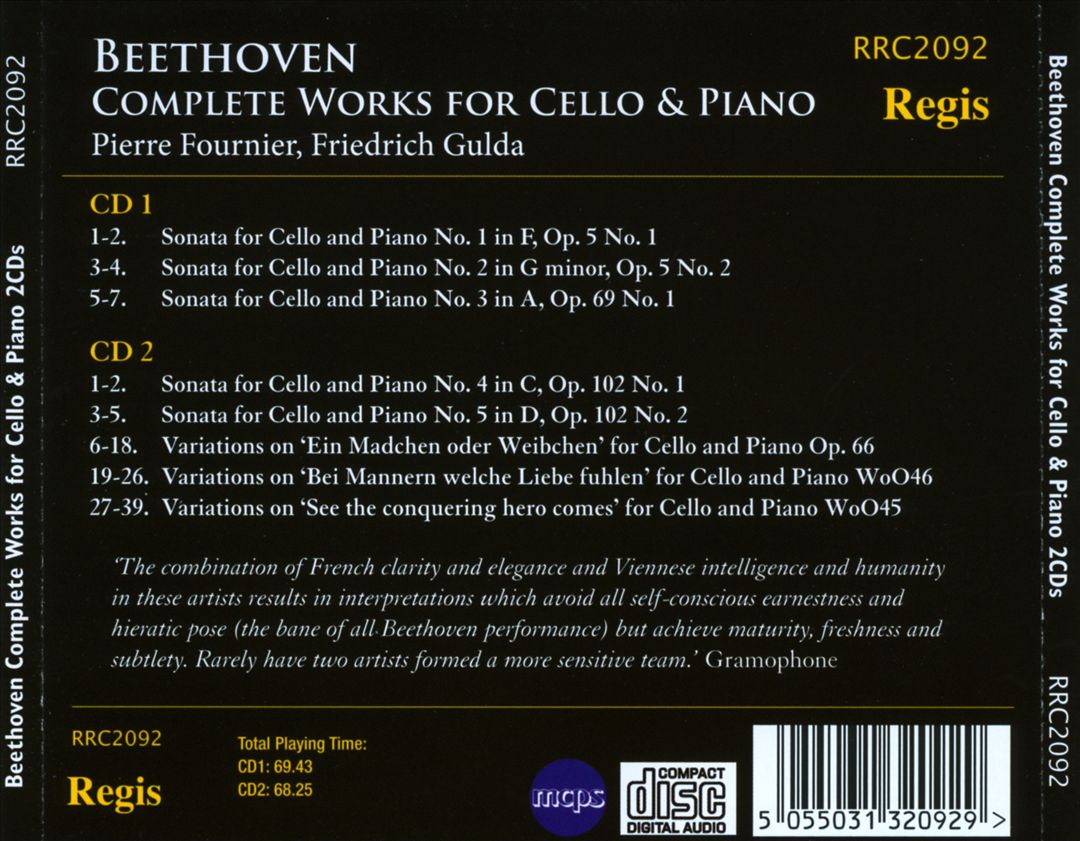 Beethoven: Complete Music for Cello cover art