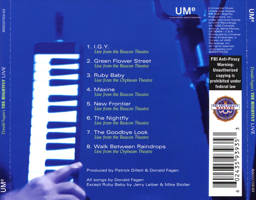 Donald Fagen's The Nightfly Live cover art
