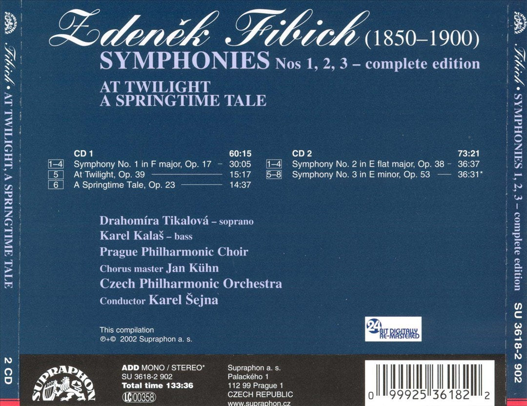 Fibich: Symphonies Nos. 1, 2, 3 cover art