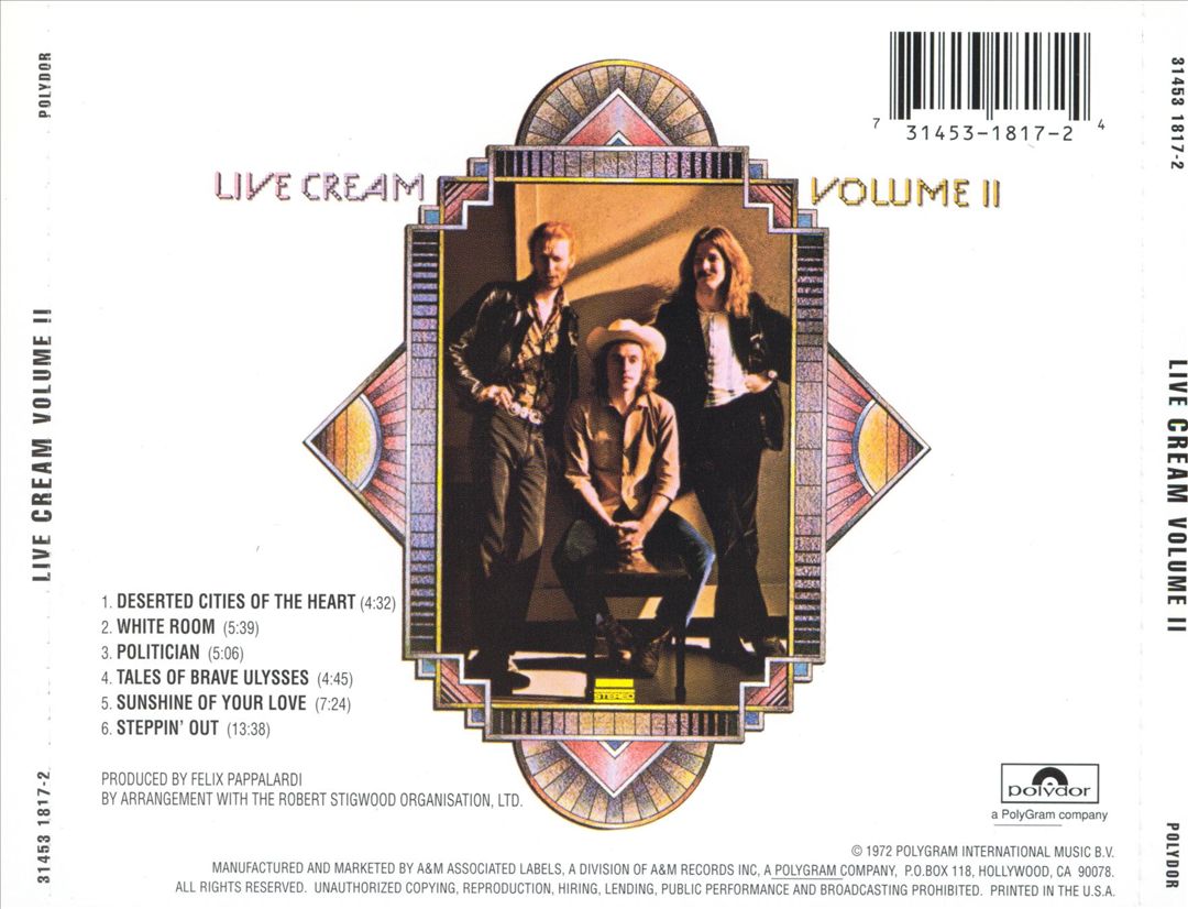 Live Cream, Vol. 2 cover art