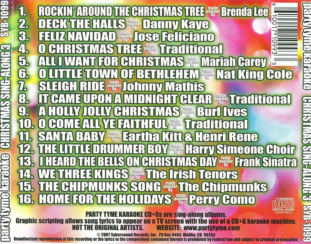 Party Tyme Karaoke: Christmas Sing-Along, Vol. 3 cover art