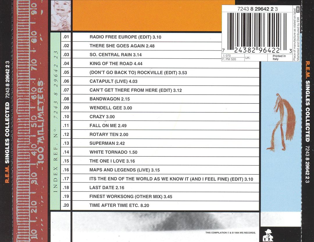 R.E.M. Singles Collected cover art