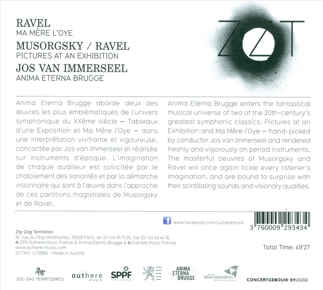 Ravel: Ma mère l'oye; Mussorgsky: Pictures at an Exhibition cover art