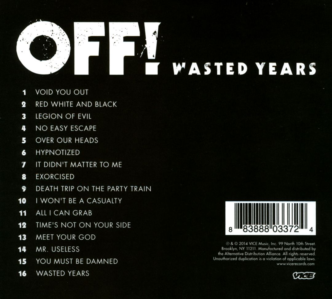 Wasted Years cover art