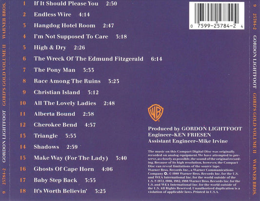 Gord's Gold, Vol. 2 cover art