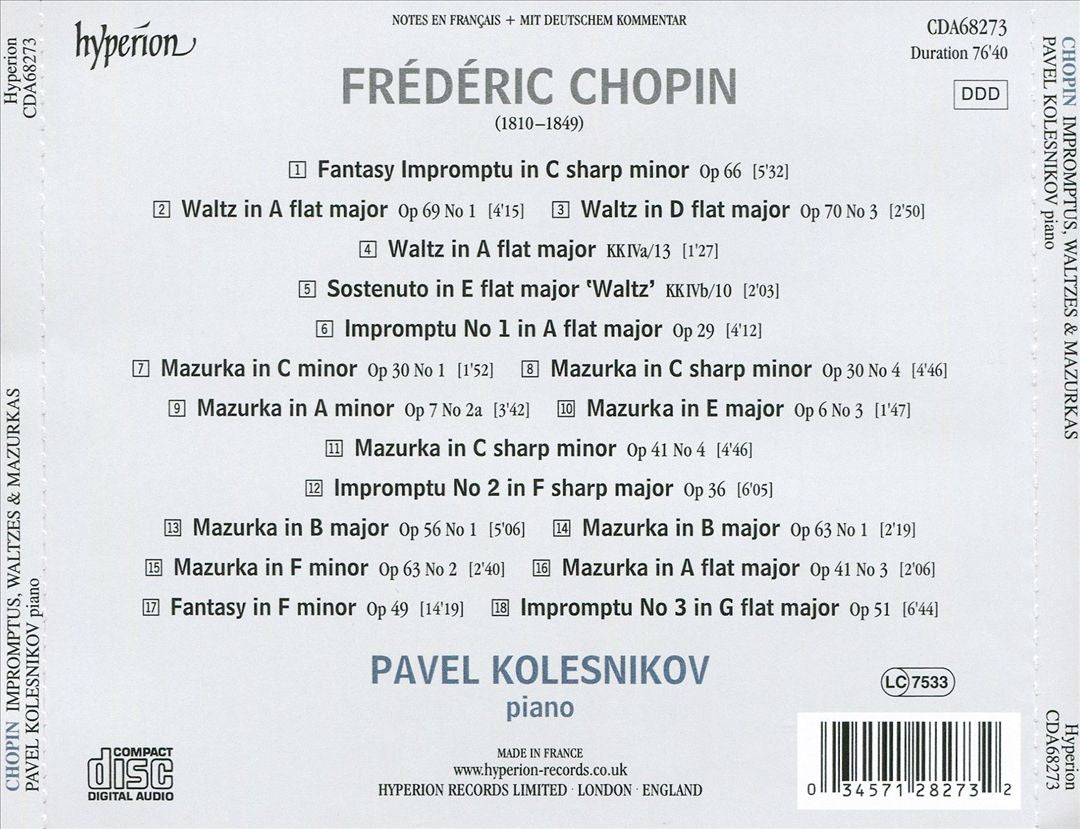 Chopin: Impromptus, Waltzes & Mazurkas cover art