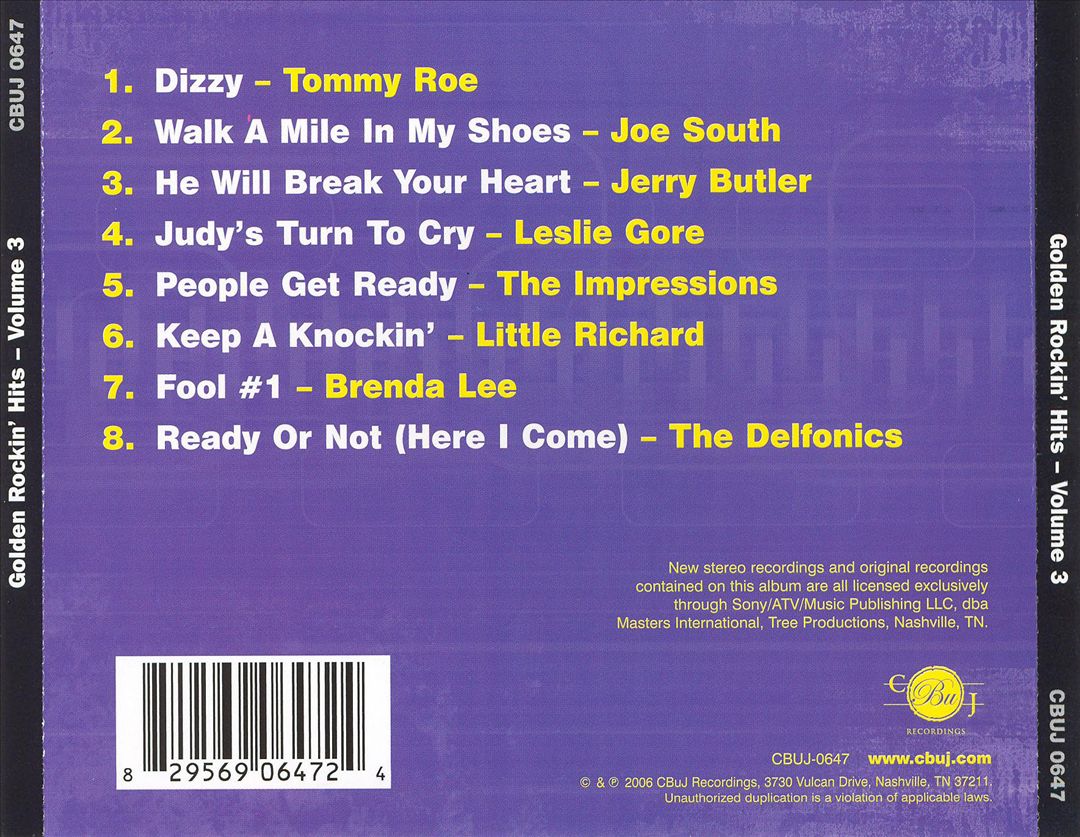 Golden Rockin Hits, Vol. 3 cover art