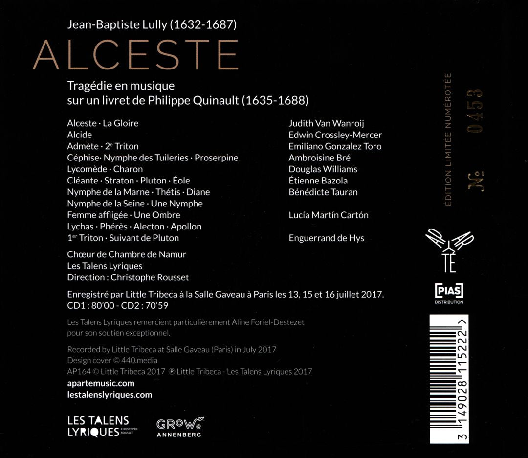 Jean-Baptiste Lully: Alceste cover art