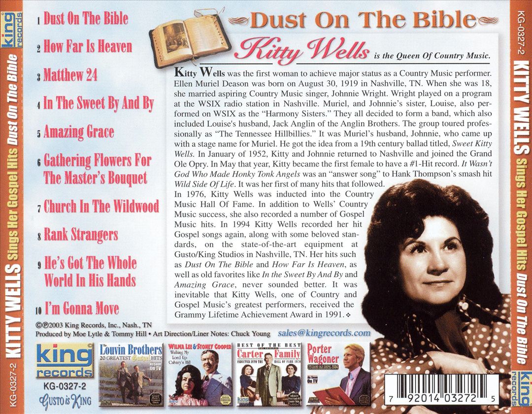 Sings Her Gospel Hits: Dust on the Bible cover art