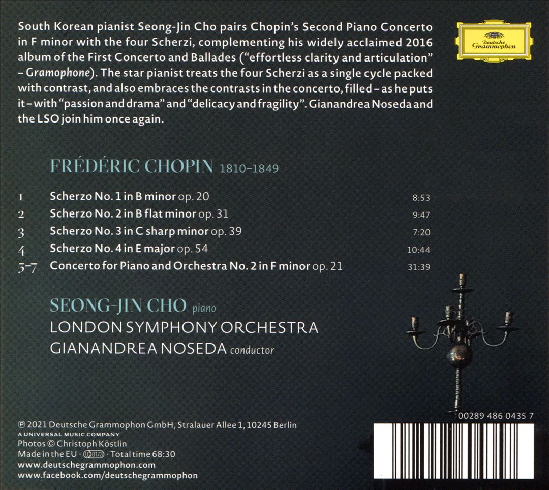 Chopin: Piano Concerto No. 2; Scherzi cover art