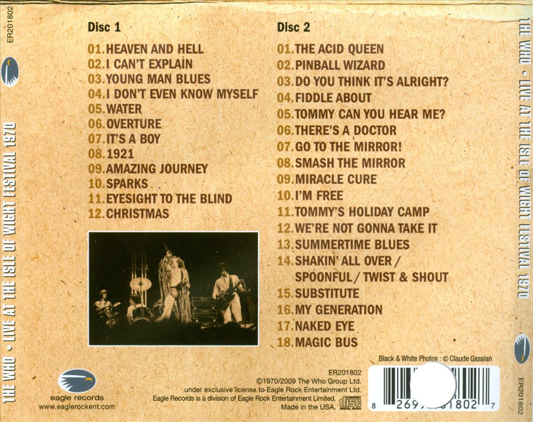 Live at the Isle of Wight Festival 1970 cover art